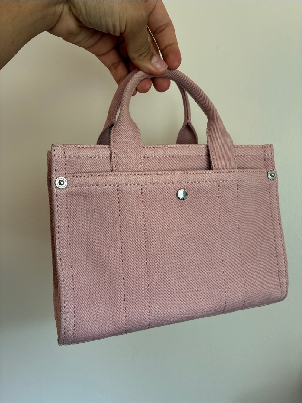 Coach Pink Demin Cargo Mini Tote Bag - Picture 2 of 11